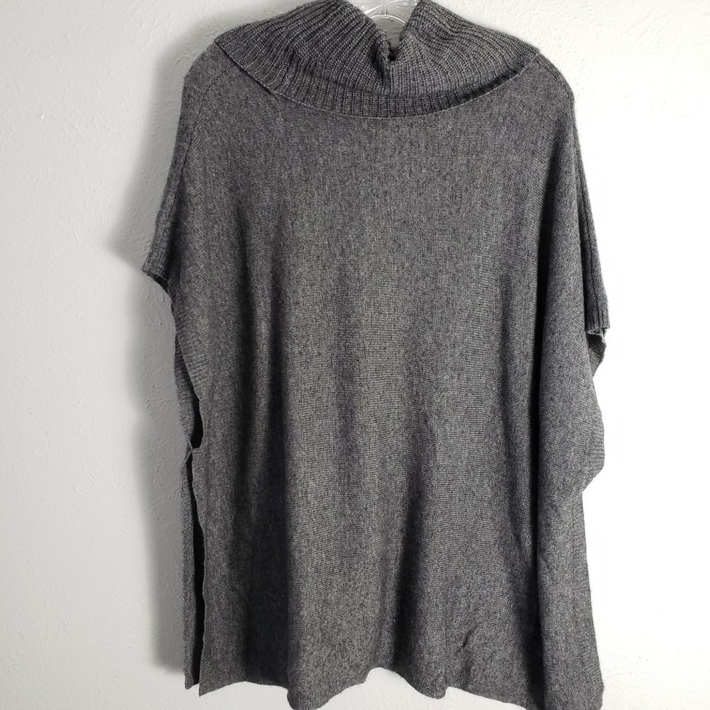 Halogen Wool & Cashmere Blend Cowl Neck Poncho - Picture 3 of 8